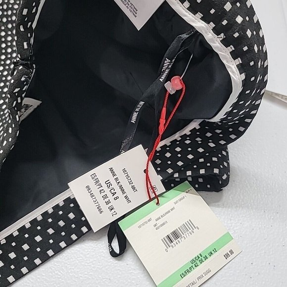 NWT Anne Klein Straight Pencil Skirt Black Geometric Pattern Women's Size 8 - Picture 14 of 16